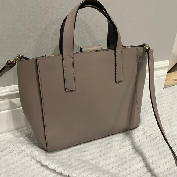 kate spade Taupe Leather Mini Satchel with Removable Strap - Picture 4 of 8